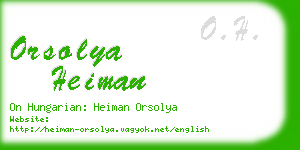 orsolya heiman business card